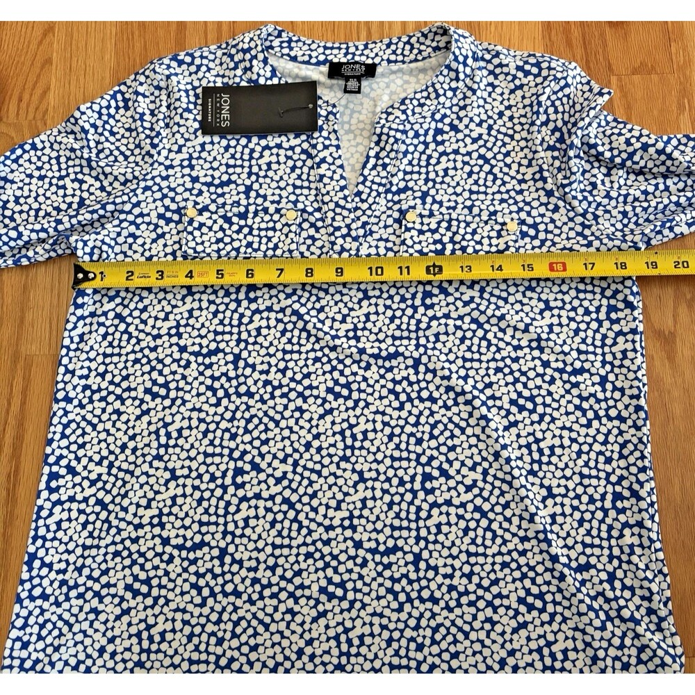 Jones Of New York Shirt Women’s Size Medium Signature 3/4 Sleeve Stretch NWT $69 - Picture 4 of 12